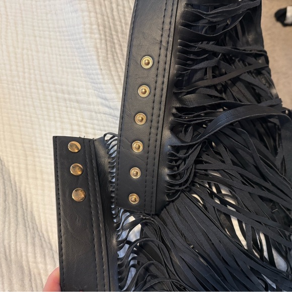 Leather Fringe Skirt - Picture 3 of 4